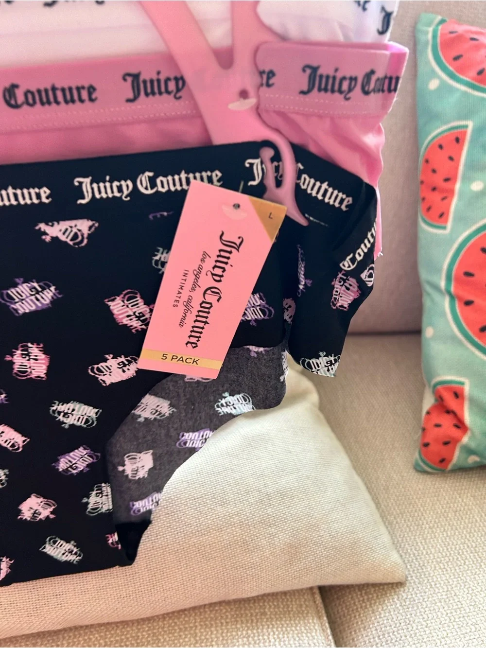 NWT JUICY COUTURE 5 pack printed underwear.